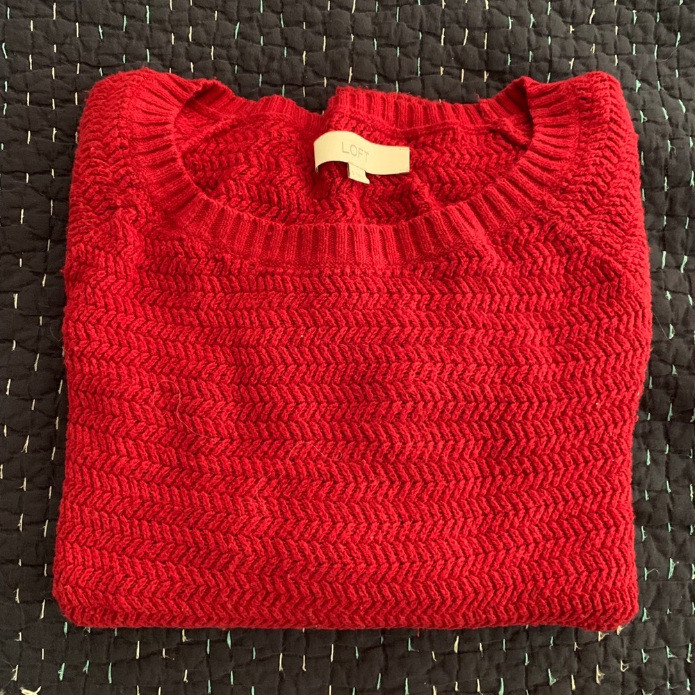 Loft Red Sweater